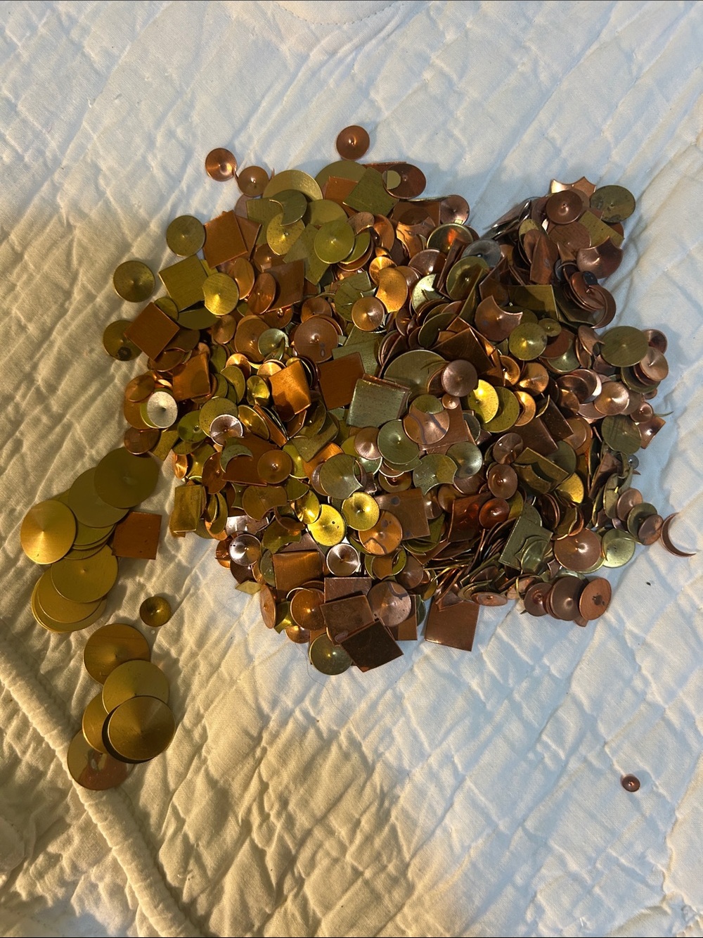 Copper & Gold Metallic pieces for enameling or kids crafts